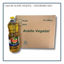 Caja de Aceite Vegetal - Oleodoro 900ml (12u)