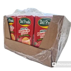 Caja de jugo de ponche de frutas del prado