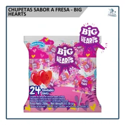 Chambelonas de Fresa Big Hearts 288g (24u)