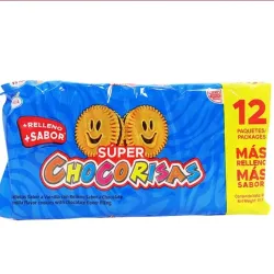 Chocorisas 12u 468g vainilla con sabor a chocolate 🍫