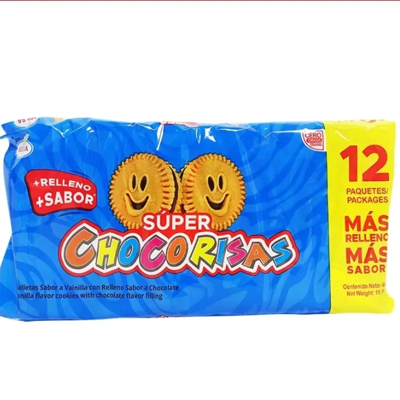 Chocorisas 12u 468g vainilla con sabor a chocolate 🍫 