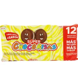 Chocorisas (12u)468g chocolate con relleno de vainilla 