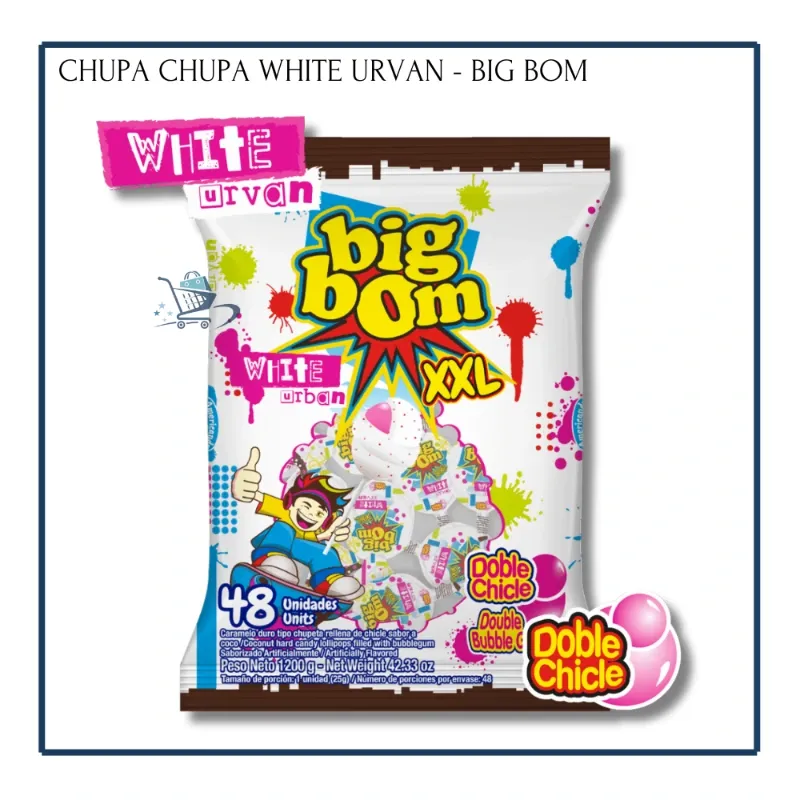 Chupa Chupas White Urban - Big Bom XXL (48u)