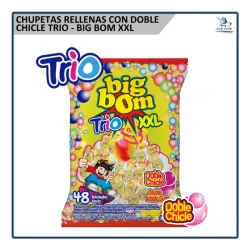 Chupetas con Doble Chicle Trio - Big Bom XXL (48u)