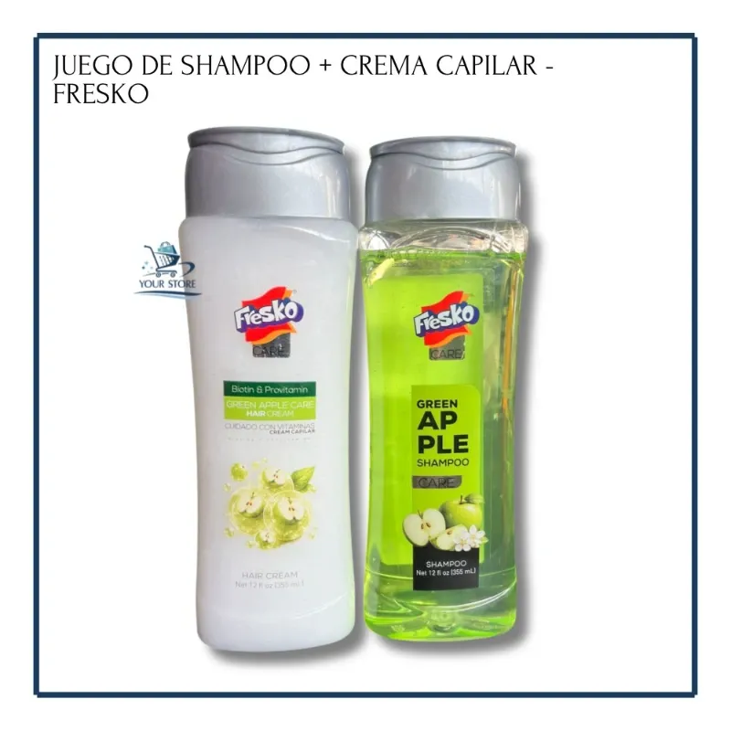 Dúo de Fresko Care Manzana Verde - Shampoo + Crema Capilar