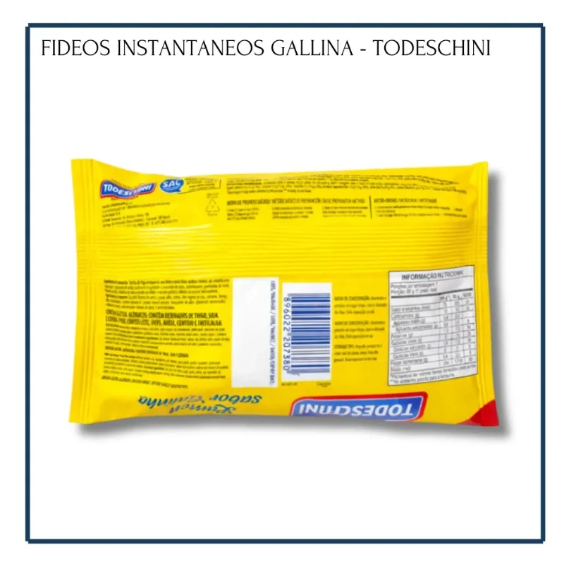 Fideos Instantáneos Sabor Pollo - Todeschini (85g)