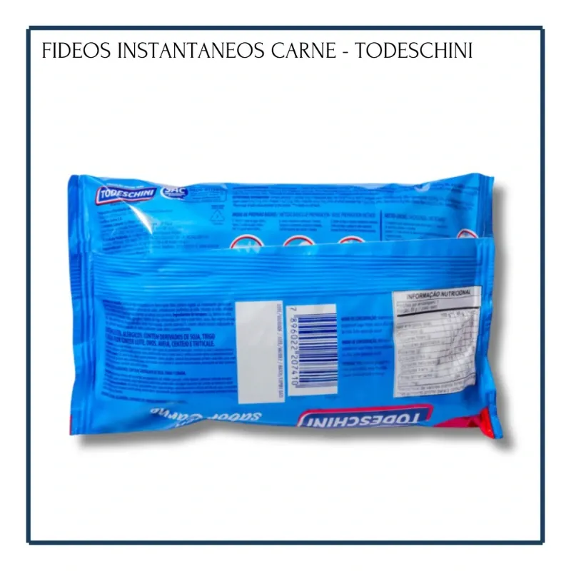 Fideos Instantáneos Sabor Carne - Todeschini (85g)