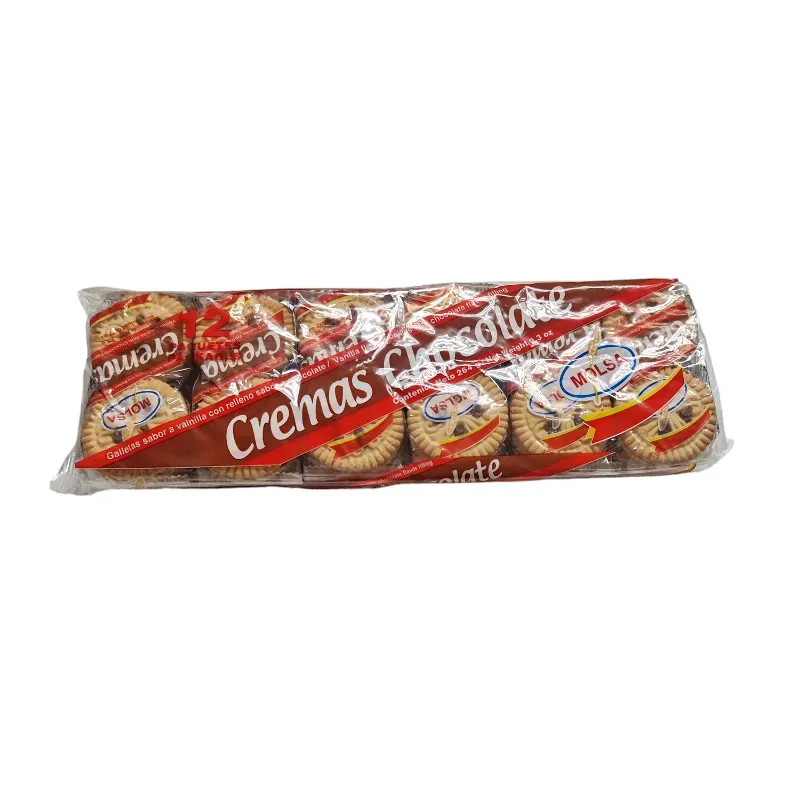 Galletas rellenas con crema chocolate 