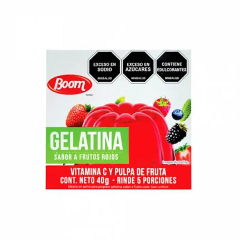 Gelatina de Frutos rojos Boom (20g)