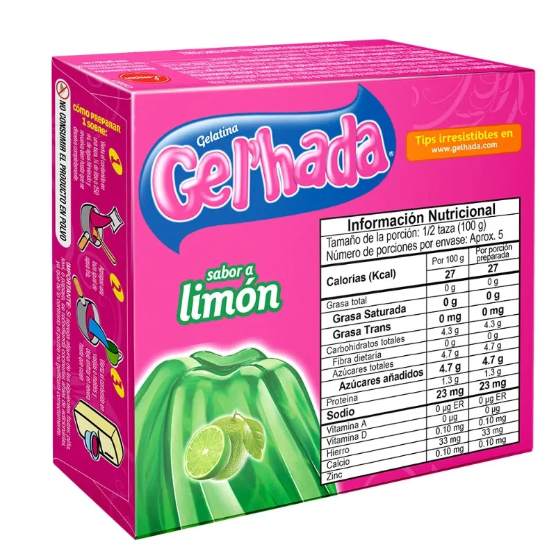 Gelatina de Limón - Gel'hada (35g)