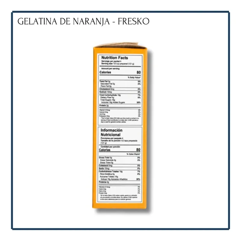 Gelatina de Naranja - Fresko (85g)