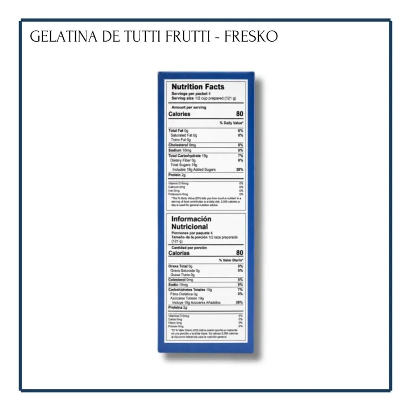 Gelatina de Tutti Frutti - Fresko (85g)