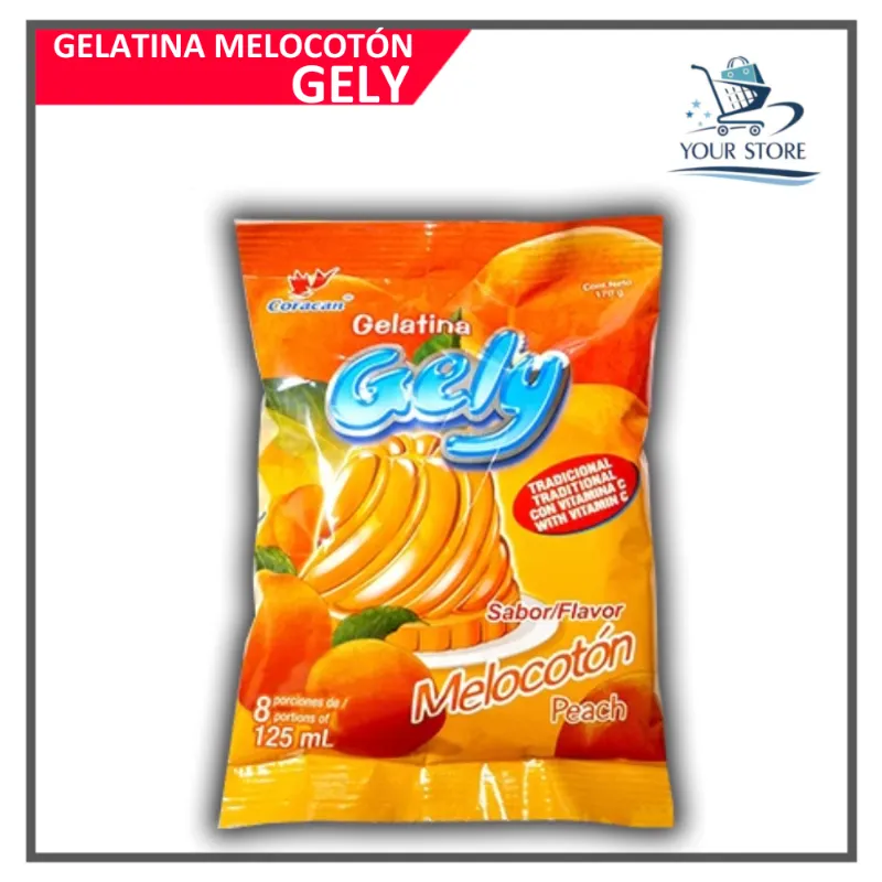 Gelatina Melocotón (8 porciones)