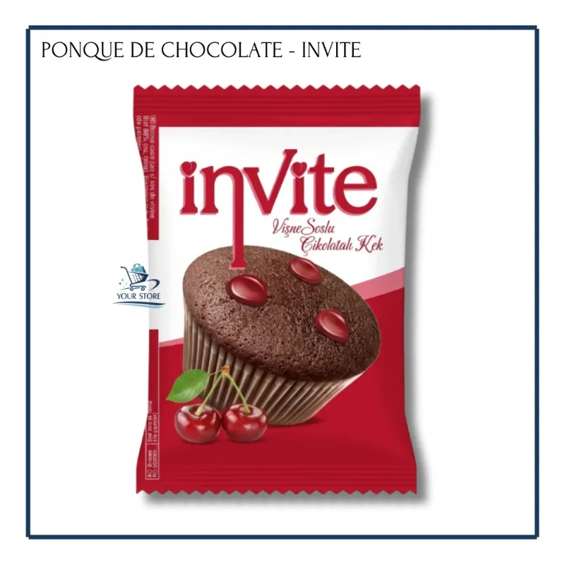 Ponqué de Chocolate con Cereza - Invite (25g)