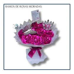 Ramo de Rosas Rosado Oscuro