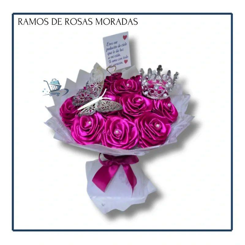 Ramo de Rosas Rosado Oscuro