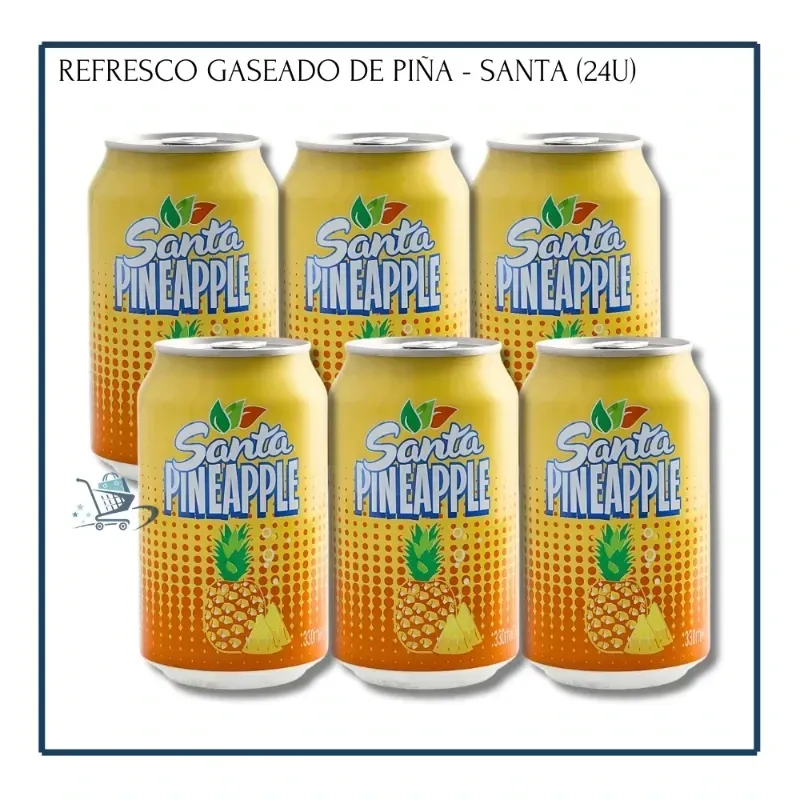 Refresco Gaseado Piña - Santa 330ml (6u)