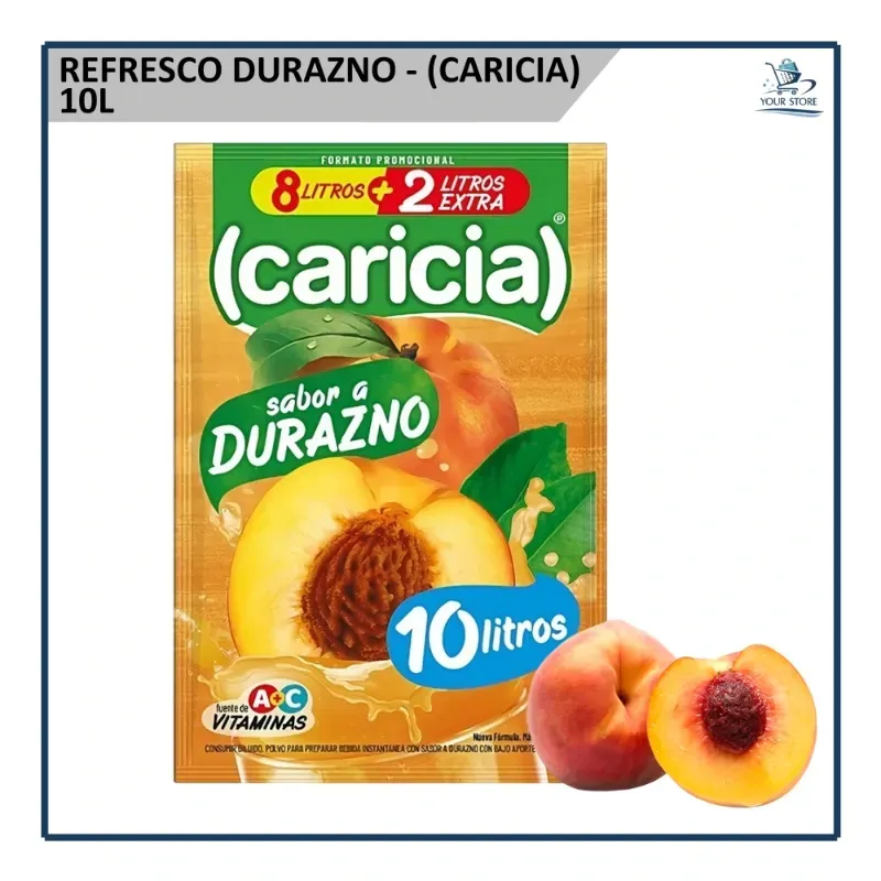 Refresco Durazno - (caricia) (10L)