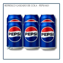 Refresco Gaseado de Cola - Pepsi 300ml (6u)