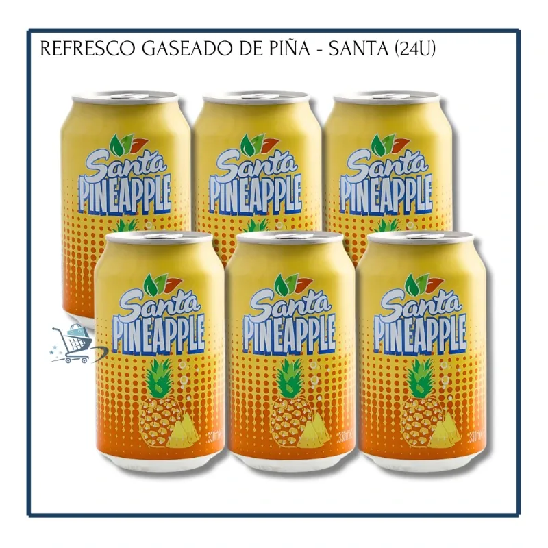 Refresco Gaseado Piña - Santa 330ml (6u)