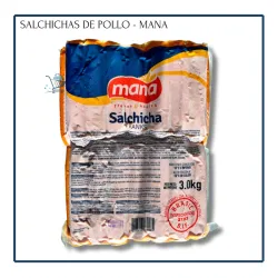 Salchichas de Pollo - Mana (3Kg)
