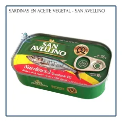 Sardinas en Aceite Vegetal - San Avellino (125g)