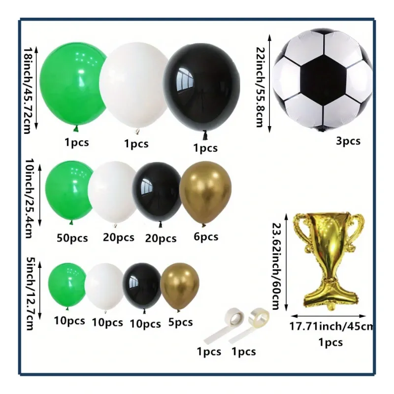 Set de Globos Futbol (140pzas)