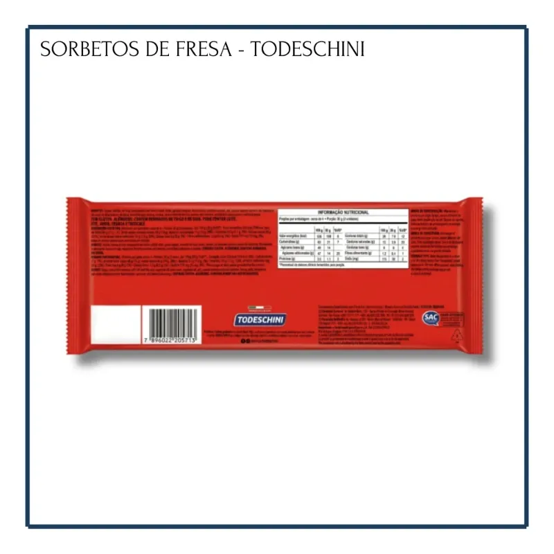 Sorbetos de fresa - Todeschini (115g)