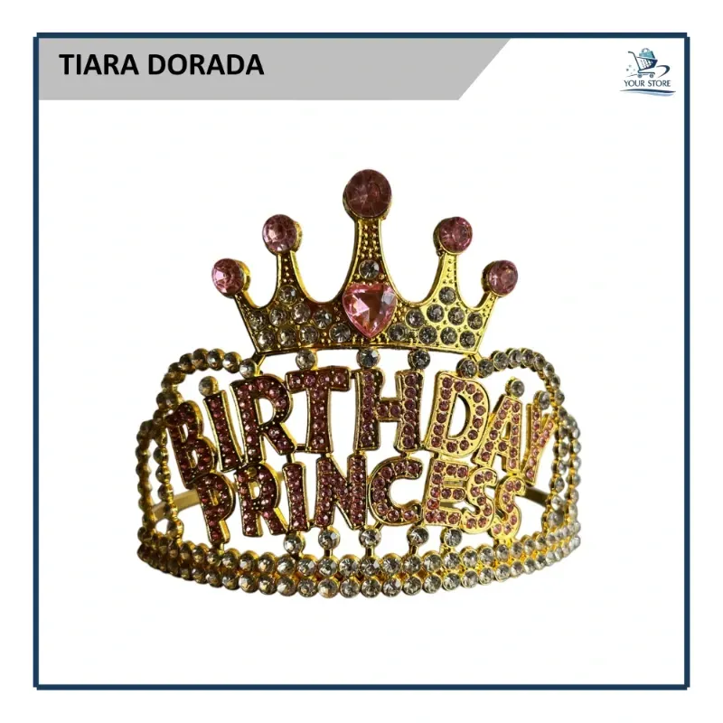 Tiara Dorada de Cumpleañera 