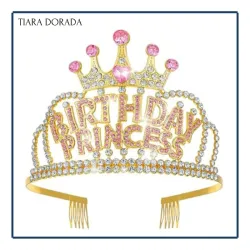 Tiara Dorada de Cumpleañera 