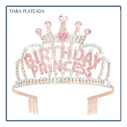 Tiara Plateada de Cumpleañera 