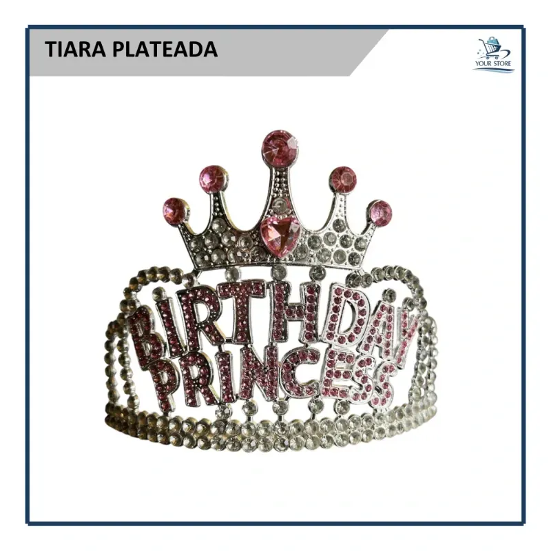 Tiara Plateada de Cumpleañera 