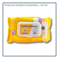 Toallitas Húmedas Manzanilla - Rayan (100u)