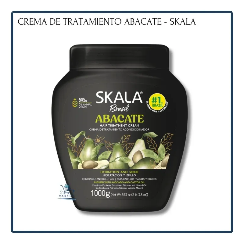 Tratamiento Capilar Skala Brasil Abacate / Aguacate (Pote 1000 g / 35.3 oz)
