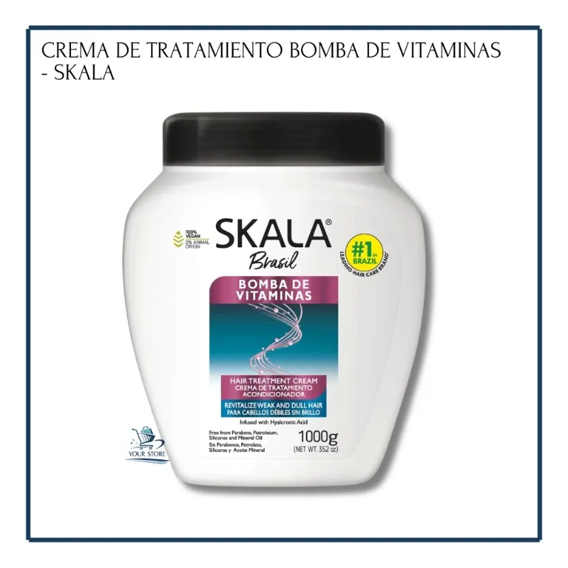 Tratamiento Capilar - Skala Brasil Bomba de Vitaminas (Pote 1000 g / 35.2 oz)