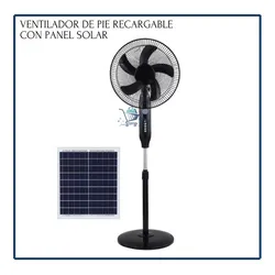 Ventilador de pie recargable (CON PANEL SOLAR)