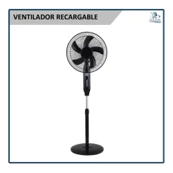 Ventilador de pie recargable (SIN PANEL SOLAR)