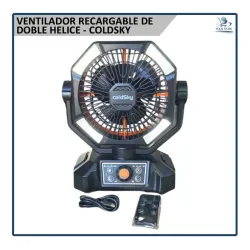 Ventilador Recargable - Doble Hélice ColdSKY 