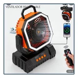 Ventilador Recargable F6 (Naranja)