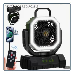 Ventilador Recargable  F6 (Verde)