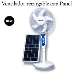 Ventilador de Pie recargable (CON PANEL SOLAR)