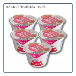 Yogur de Frambuesa - Bauer 100g (5u)