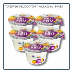 Yogur de Melocotón y Maracuyá - Bauer 100g (5u)