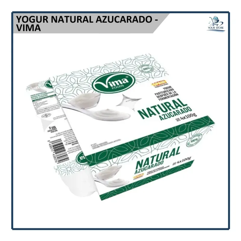Yogur Natural Azucarado - Vima 100g (4u)