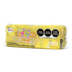 Galleta sabor vainilla con relleno sabor vainilla  Vai Vai Molsa 