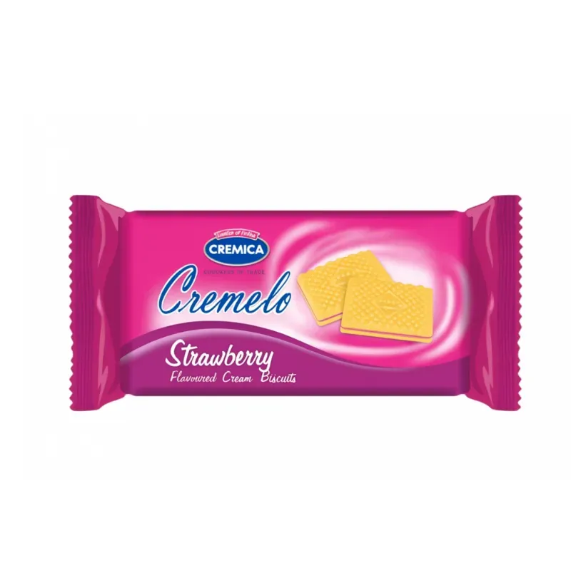 Galletas con crema sabor fresa Cremelo