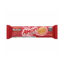 Galletas de vainilla con relleno sabor fresa Amori Richester (71 g / 2.5 oz)