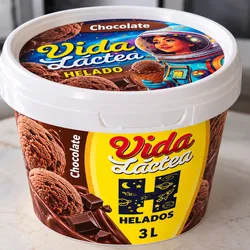 🍦 Helado Vida Láctea de Chocolate – 3 litros