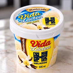 🍦 Helado Vida Láctea – Mantecado 💛500 ml