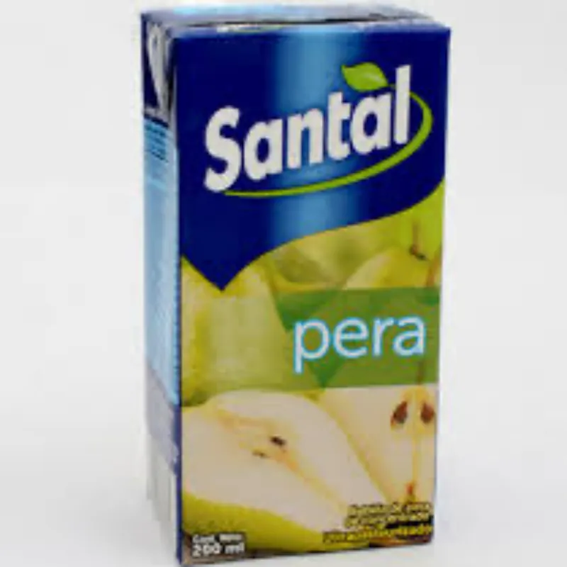 Jugo Santal de pera 🍐 Caja de 24 juguitos de 200 ml cada uno.